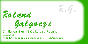 roland galgoczi business card